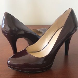 Nine West Patent Leather Platform Heels Size 5.5